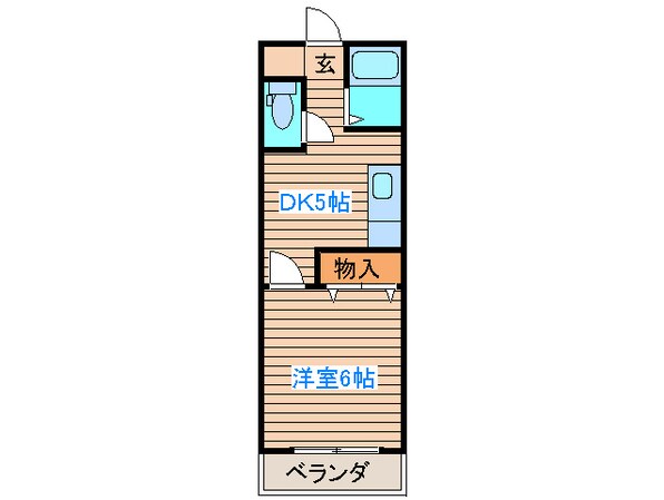 コーポ田専の物件間取画像